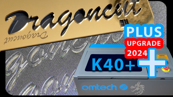 Omtech K40+ Materialtest durchsichtiges Acryl schneiden